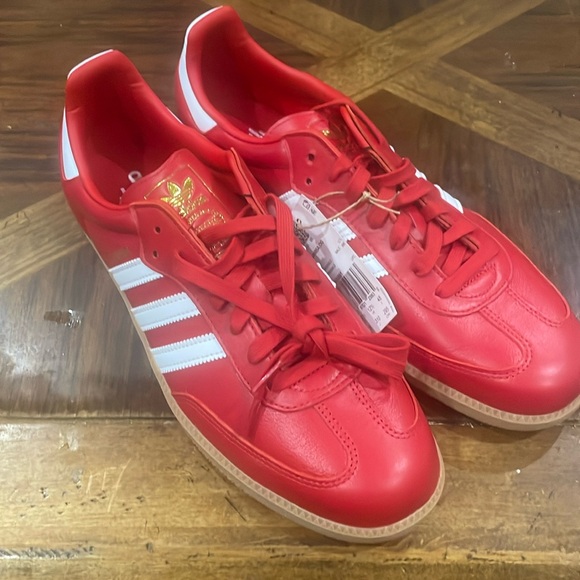 Adidas Samba (New)Red Sneakers with White Stripes